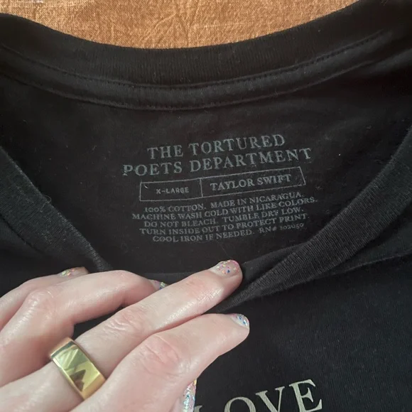 Taylor Swift Tortured Poets Baby Tee - Picture 3 of 4